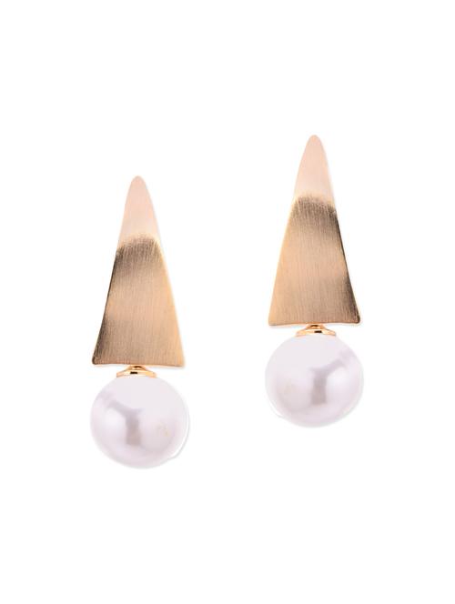 white gold toned metal drop earring - 12411302 - Very Small Image - 1