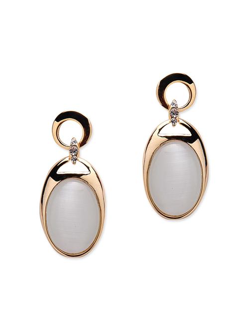 Gold toned metal drop earring - 12411347 - Very Small Image - 1