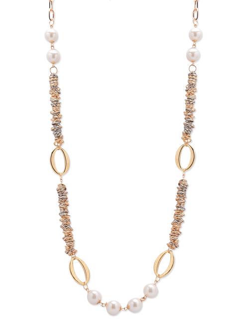 gold & pearl metal long necklace - 12411379 - Very Small Image - 1