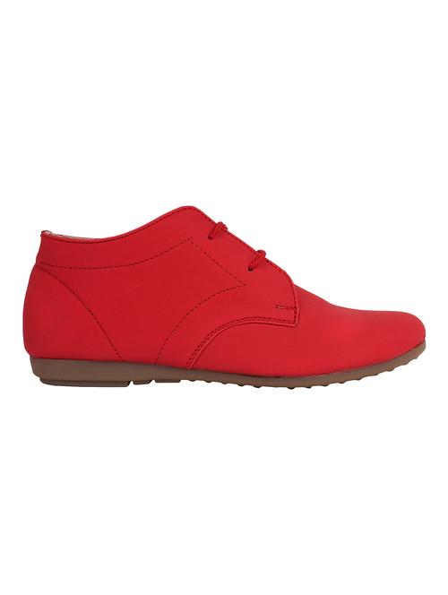 red leatherette boots with laces - 1241216 - Very Small Image - 1