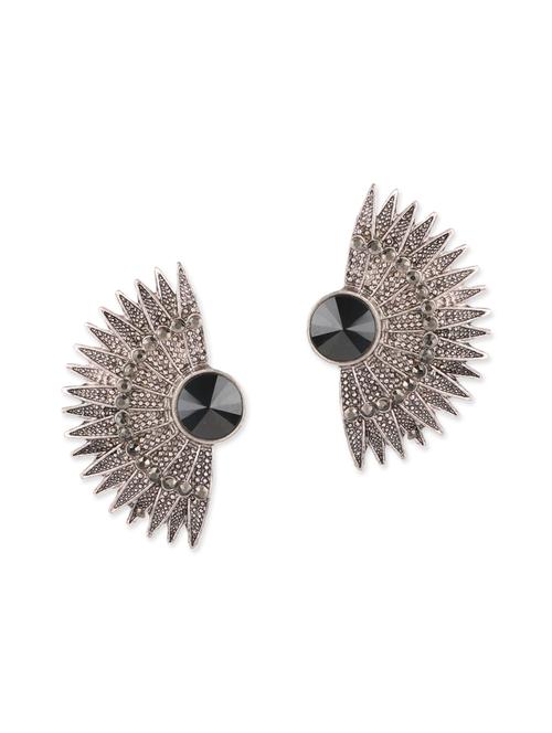 Silver embellished metal earrings - 12414790 - Very Small Image - 1