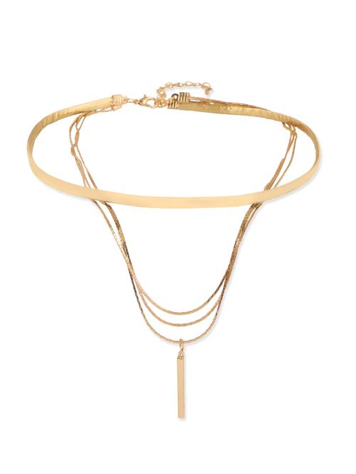 Layered Gold Metal Choker - 12414791 - Very Small Image - 1