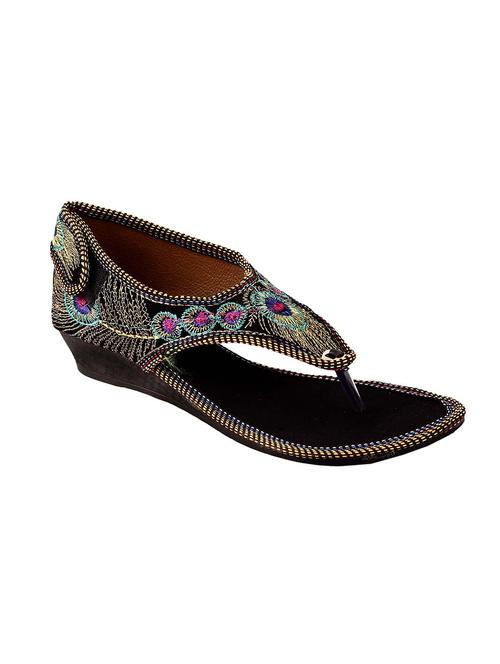 black ethnic sandal - 12415065 - Very Small Image - 1