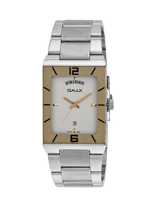 omax white color dial watch for men -ss392 - 12416520 - Very Small Image - 1