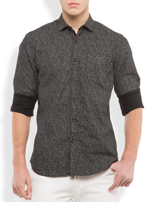 black cotton casual shirt - 12418715 - Very Small Image - 1