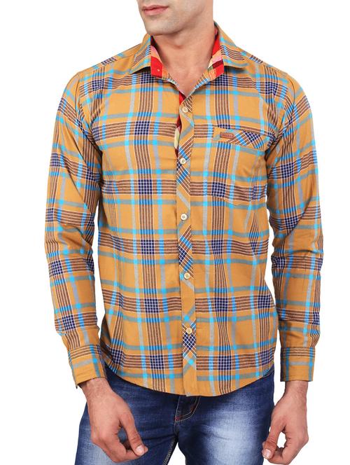 orange cotton casual shirt - 12418824 - Very Small Image - 1