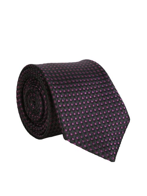 black polyester woven tie - 12421528 - Very Small Image - 1