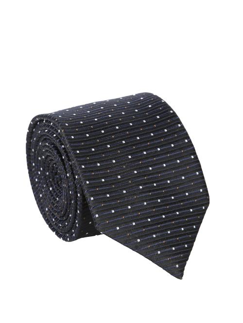 black polyester woven tie - 12421547 - Very Small Image - 1