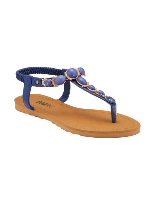 blue leatherette back strap sandals - 12422821 - Very Small Image - 1