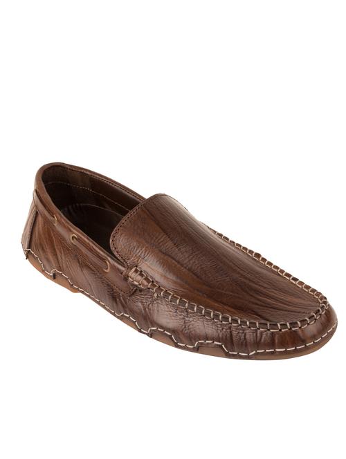 brown leather slip on loafers - 12430440 - Very Small Image - 1