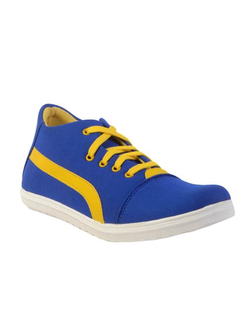 blue canvas lace up sneakers - 12435153 - Very Small Image - 1