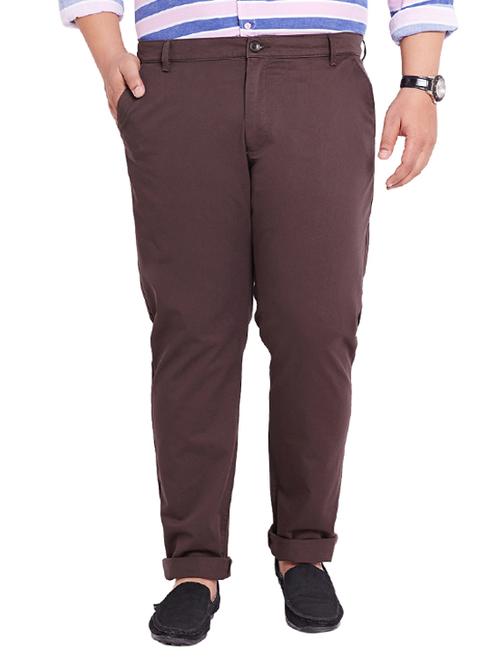 brown cotton chinos casual trouser - 12435764 - Very Small Image - 1