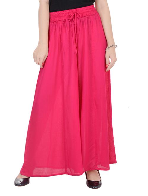 pink rayon palazzos - 12437130 - Very Small Image - 1
