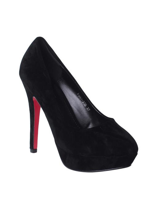 black leatherette platforms pumps - 12437158 - Very Small Image - 1