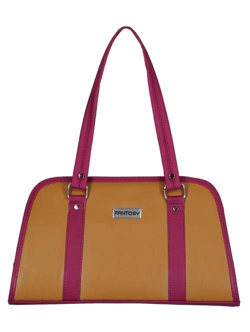 tan leatherette handbag - 12441887 - Very Small Image - 1