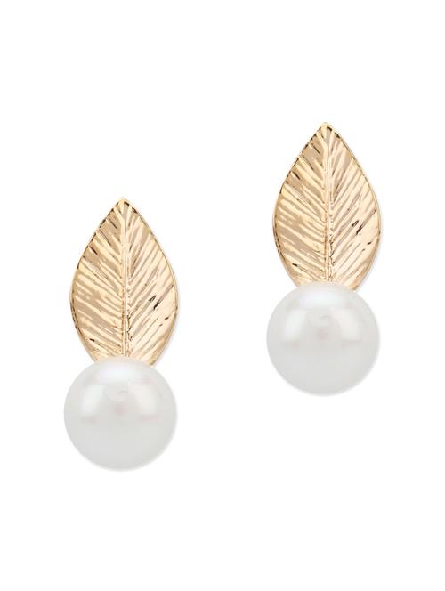 gold metal drop earring - 12442571 - Very Small Image - 1