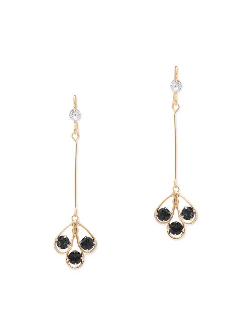 gold metal drop earring - 12442589 - Very Small Image - 1