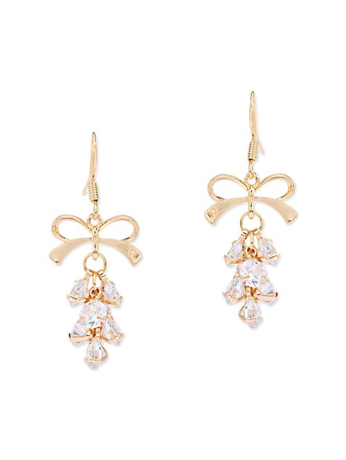 gold metal drop earring - 12442594 - Very Small Image - 1