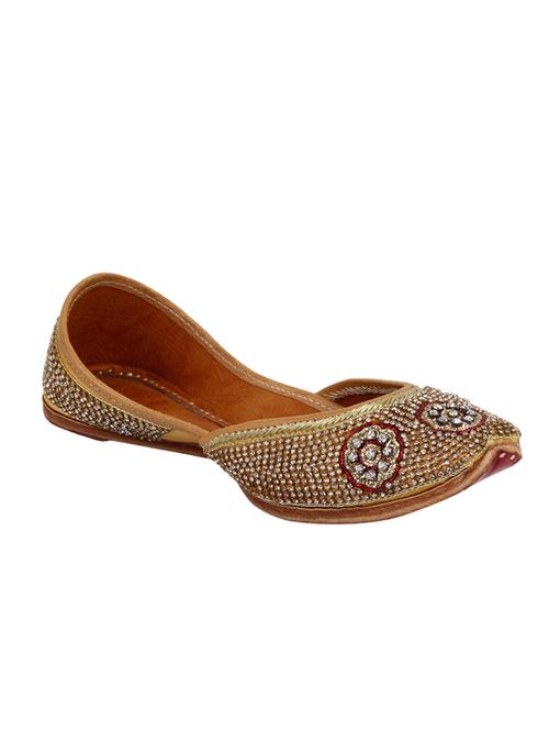 gold slip on mojari - 12442624 - Very Small Image - 1