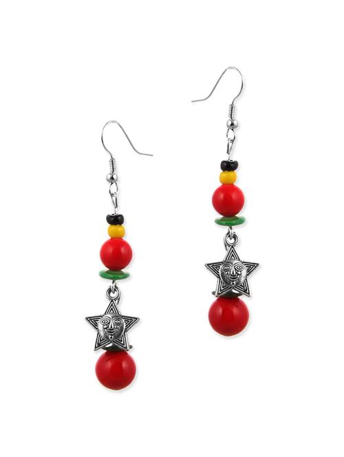 multi colored metal drop earring - 12442894 - Very Small Image - 1
