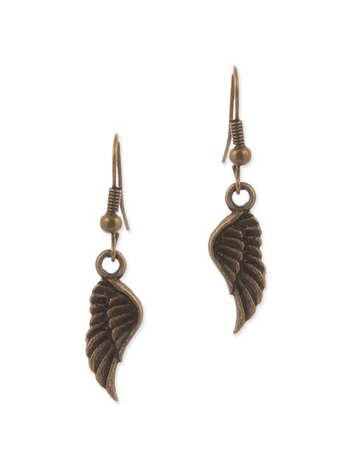 antique bronze metal drop earring - 12442967 - Very Small Image - 1