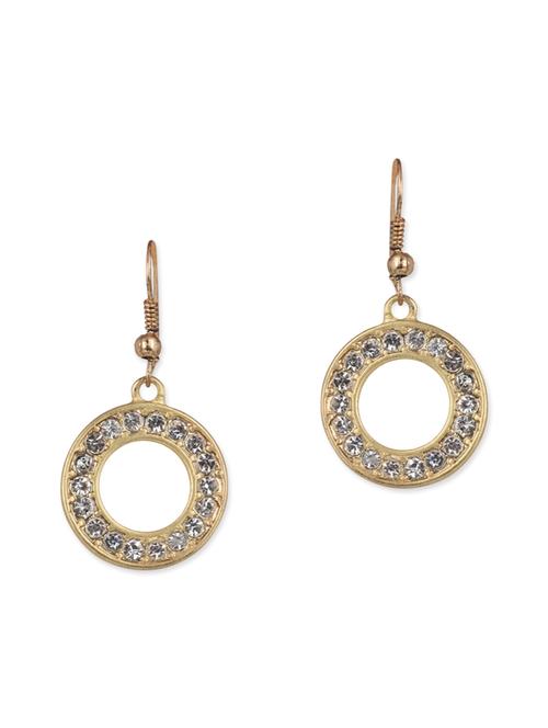 gold metal drop earring - 12443005 - Very Small Image - 1