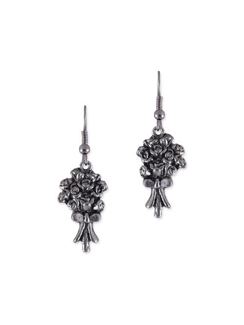silver metal drop earring - 12443117 - Very Small Image - 1