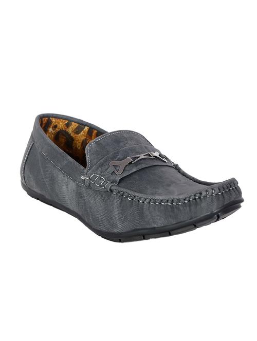 grey synthetic slip on loafers - 12443560 - Very Small Image - 1