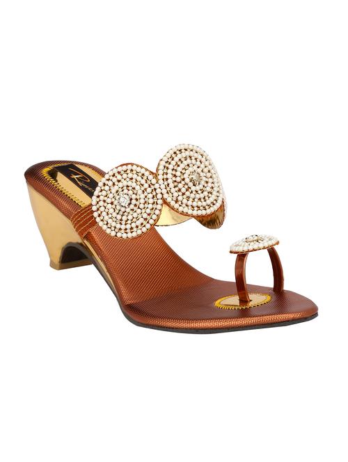brown leatherette sandals - 12444664 - Very Small Image - 1