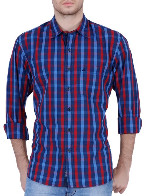 red cotton casual shirt - 12444696 - Very Small Image - 1