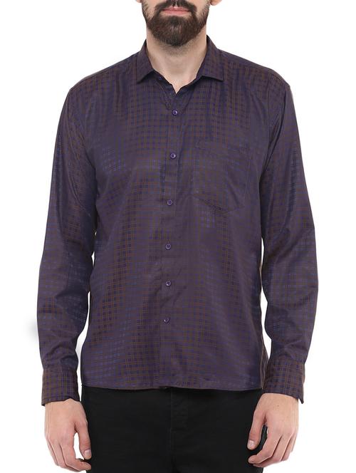 navy blue polyester casual shirt - 12445552 - Very Small Image - 1