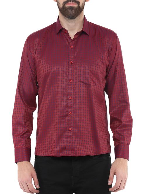 red polyester casual shirt - 12445553 - Very Small Image - 1