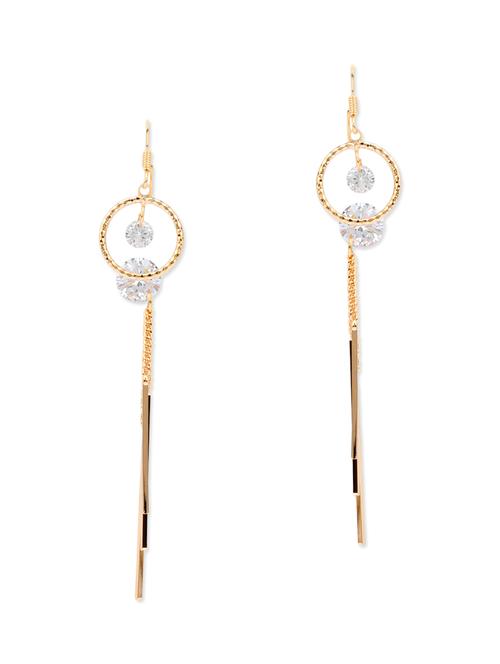 gold metal drop earring - 12446941 - Very Small Image - 1