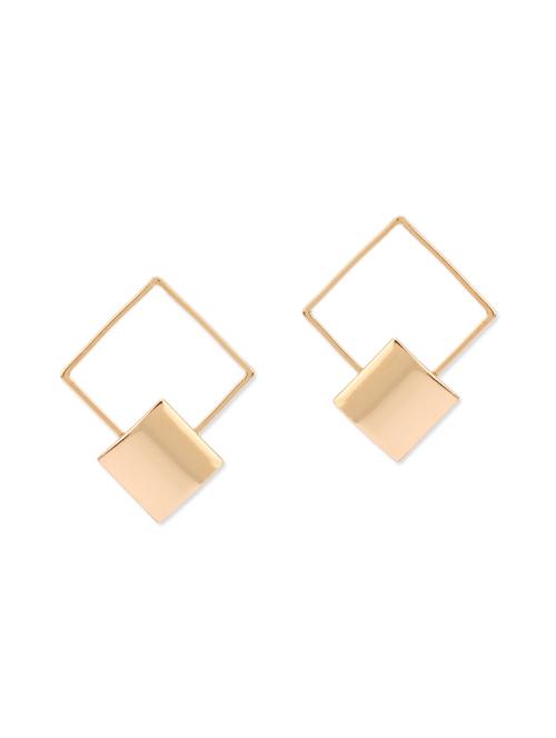 gold metal drop earring - 12446944 - Very Small Image - 1