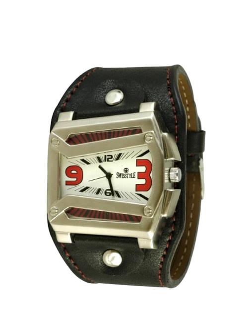 white dial black analog watch - 12450417 - Very Small Image - 1