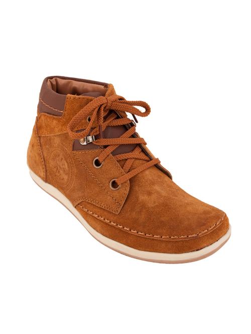 tan leather lace up boots - 12450522 - Very Small Image - 1