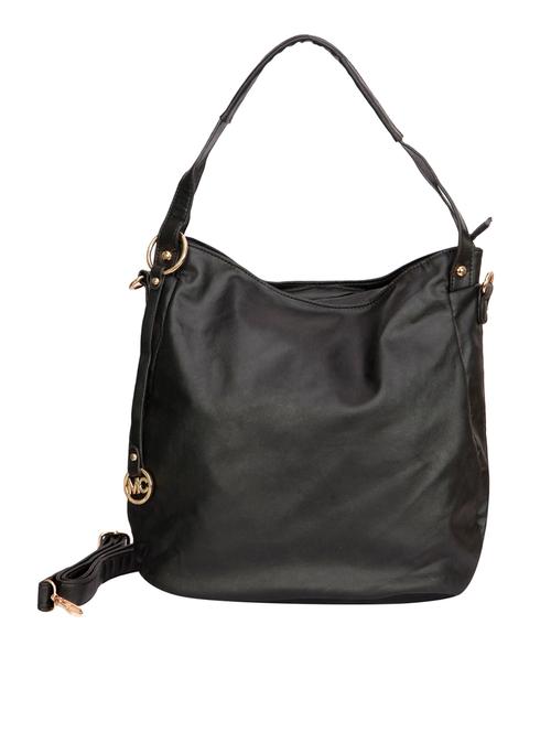 solid black leatherette handbag - 1245346 - Very Small Image - 1