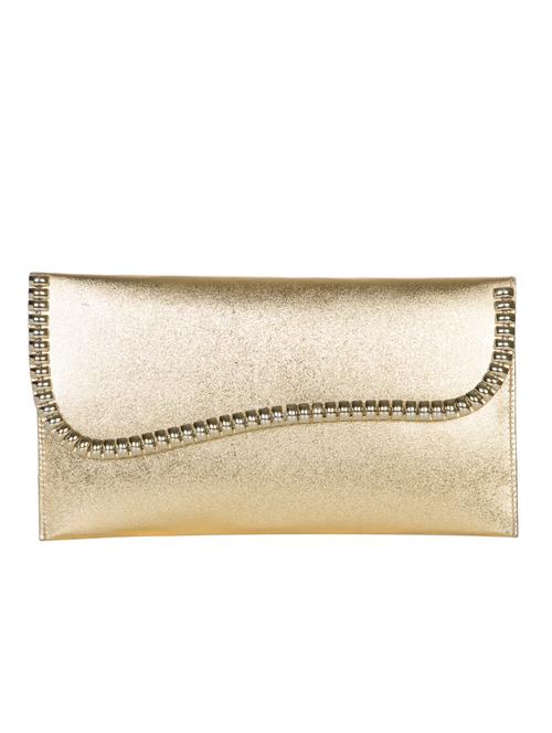 gold leatherette clutch - 12453461 - Very Small Image - 1