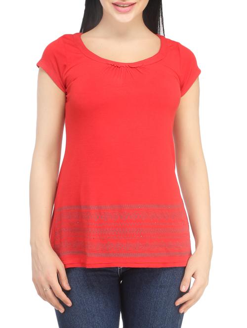 red cotton chinos - 12458909 - Very Small Image - 1