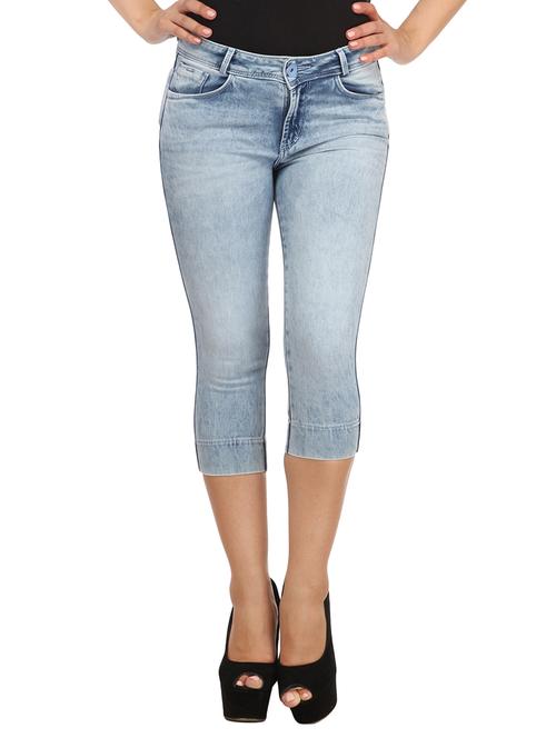 light blue denim capri - 12458957 - Very Small Image - 1