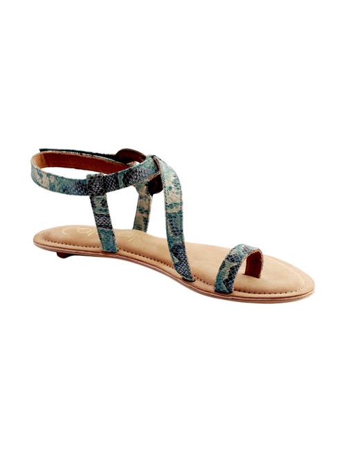 blue synthetic back strap sandals - 12460331 - Very Small Image - 1