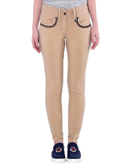 beige cotton jeans - 12460713 - Very Small Image - 1