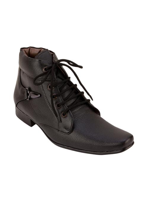 black leatherette lace up derby - 12468526 - Very Small Image - 1