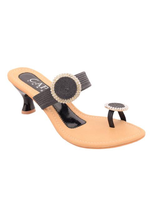 black leatherette sandals - 12471776 - Very Small Image - 1