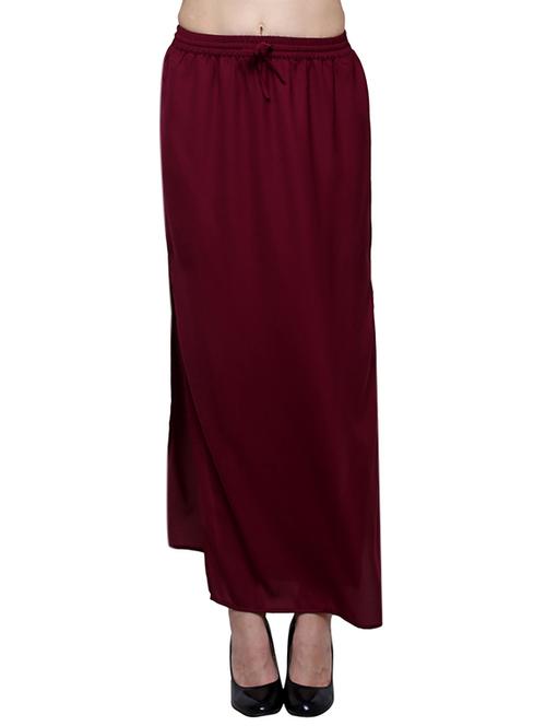 maroon georgette skirt - 12471933 - Very Small Image - 1