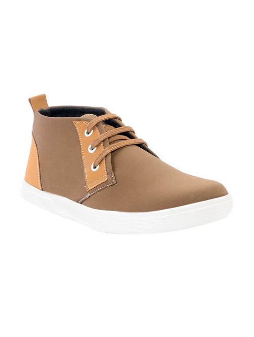 brown synthetic lace up sneakers - 12478072 - Very Small Image - 1