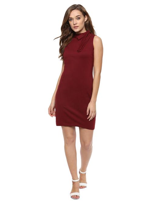 tie-up detail sheath dress - 12478201 - Very Small Image - 1