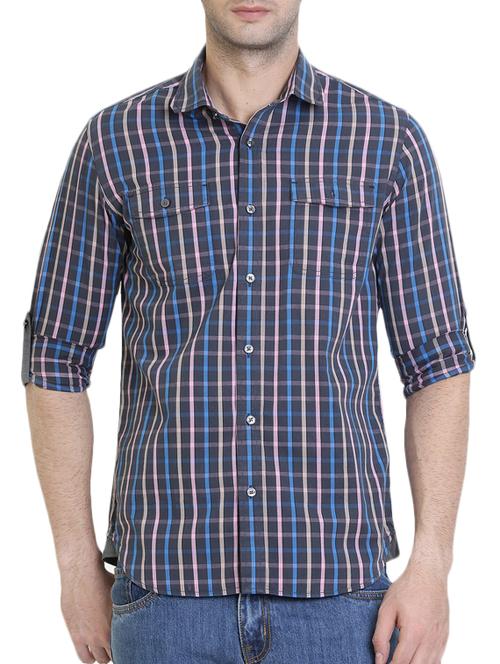 black cotton casual shirt - 12479157 - Very Small Image - 1