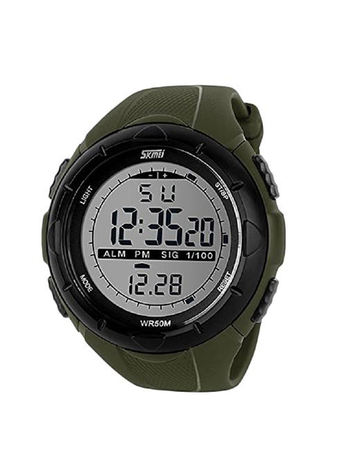 skmei men's black dial green strap digital wrist watch_1025_green - 12480187 - Very Small Image - 1