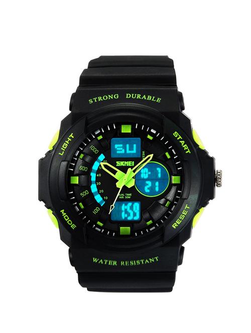 round dial black digital watch - 12480188 - Very Small Image - 1
